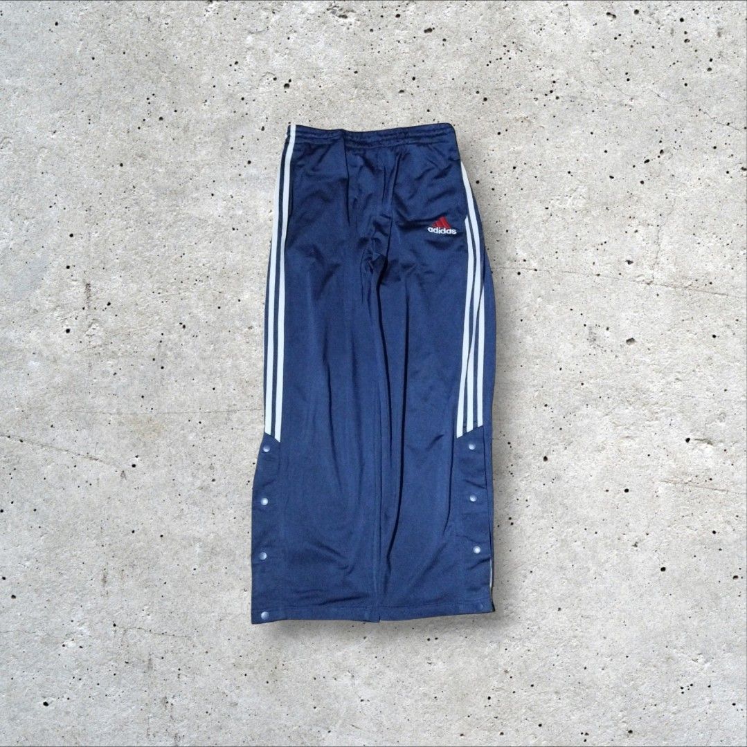 VINTAGE ADIDAS TRACKPANTS BLUE WHITE Men s Fashion Bottoms Joggers on Carousell