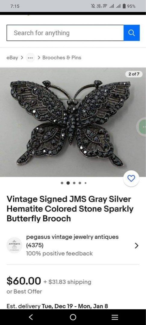 Vintage butterfly pins on sale