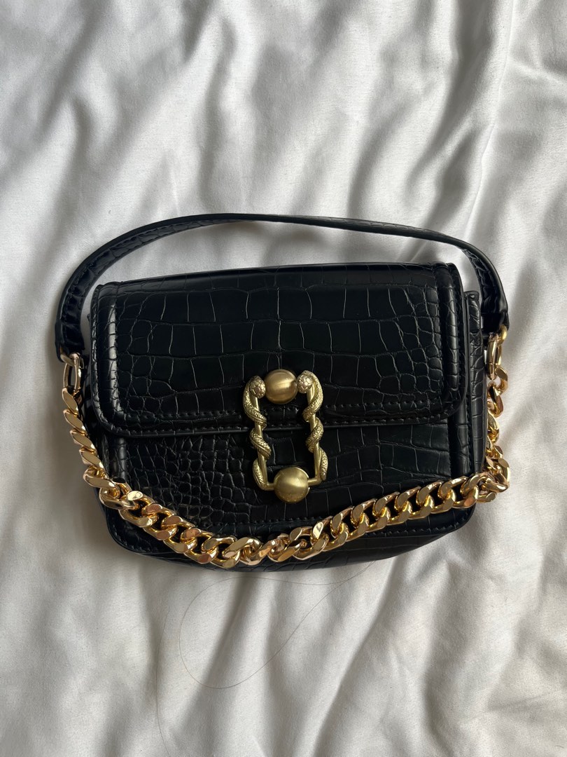 Zara embossed chain bag 2025