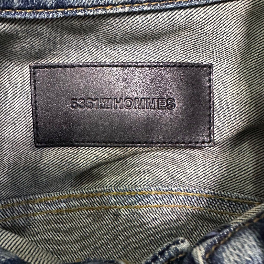 5351 POUR LES HOMMES | Denim Jacket (Category: Coats, Jackets and Outerwear) located in Lapu Lapu. Submitted by nervecloset (Listing ID 1338771867, Image 3). Description: 5351 POUR LES HOMMES | Denim Jacket size 2 on tag W = 19 inches L = 25 inches Excellent condition 2850 + sf.
