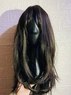 65cm Female Wig straight w/bangs w/ maniquin head