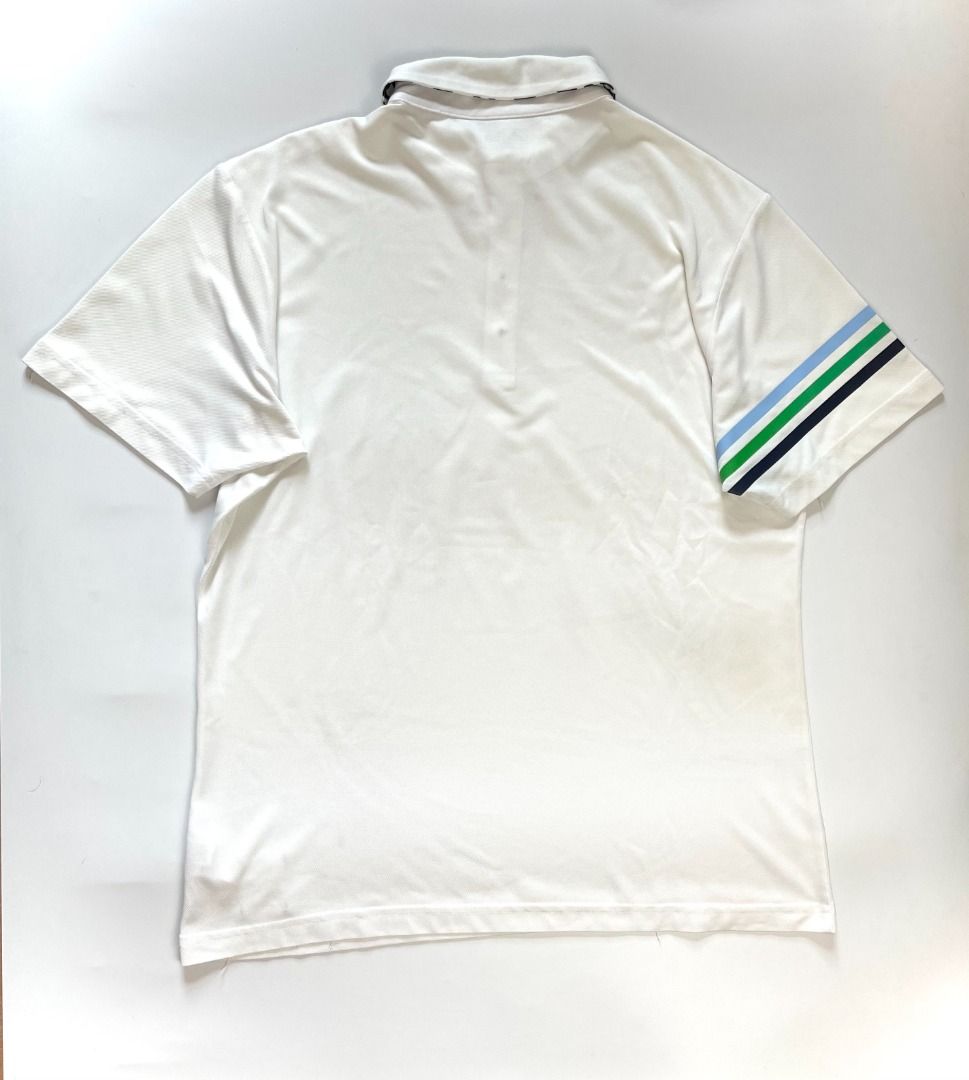 Adidas White Golf Polo Shirt (Category: Tshirts & Polo Shirts ) located in Marikina City. Submitted by jjramo (Listing ID 1338784939, Image 2). Description: Adidas White Golf Polo Shirt Size: L Dimensions: W21.5" x L26.5" Condition: Excellent; No issues Shipping shouldered by buyer Payment: GCash / BPI.