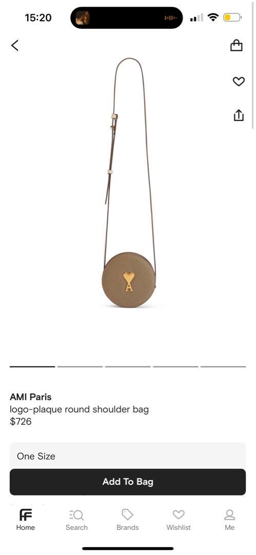 AMI Paris Logo-Plaque Round Shoulder Bag (Category: Luxury Bags & Wallets) located in Manila. Submitted by phfornow (Listing ID 1338712976, Image 2). Description: Like New 💯 Authentic With Dust Bag .