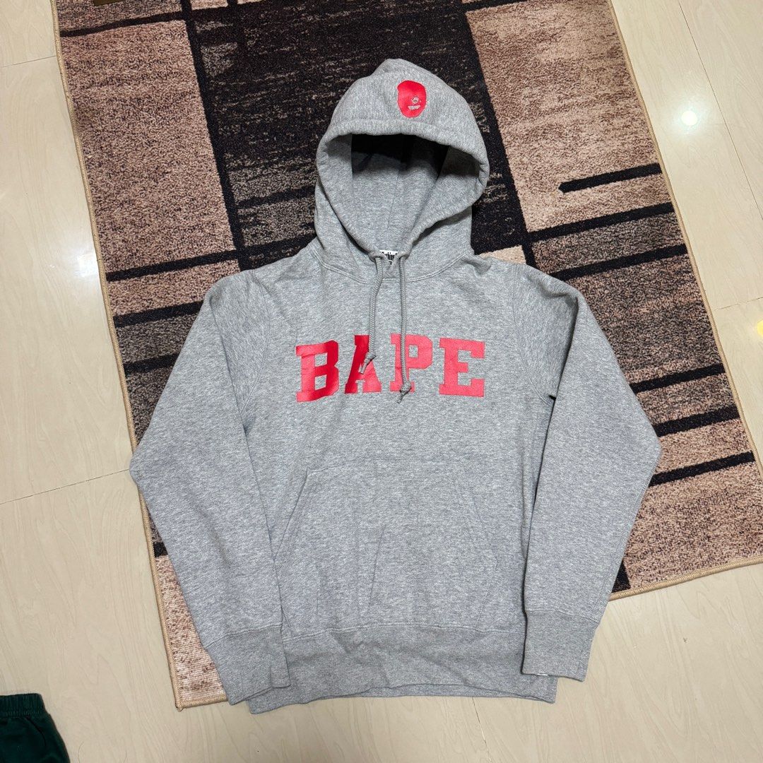 Bape SpellOut Hoodie Men s Fashion Coats Jackets and Outerwear on Carousell
