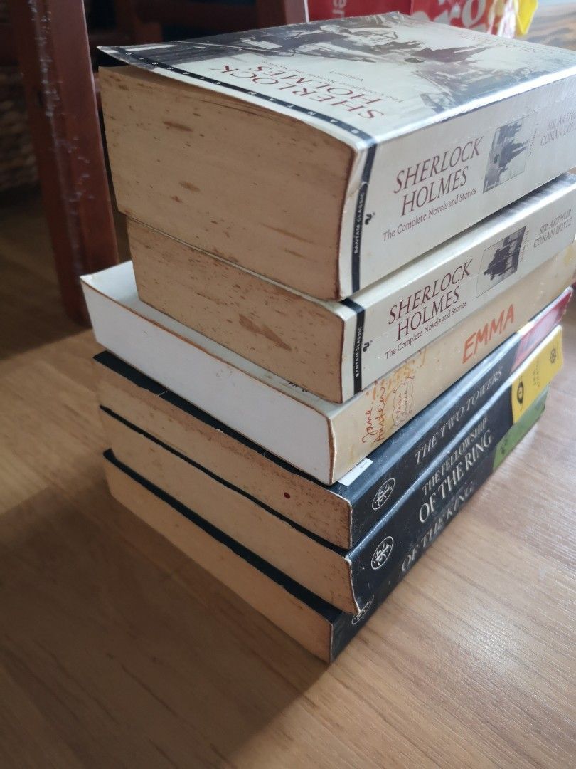 Classics bundle (Category: Storybooks) located in Kuala Lumpur. Submitted by david2231 (Listing ID 1338685596, Image 2). Description: Sherlock Holmes complete collection. Emma by Jane Austen. Lord of the rings trilogy JRR Tolkien..