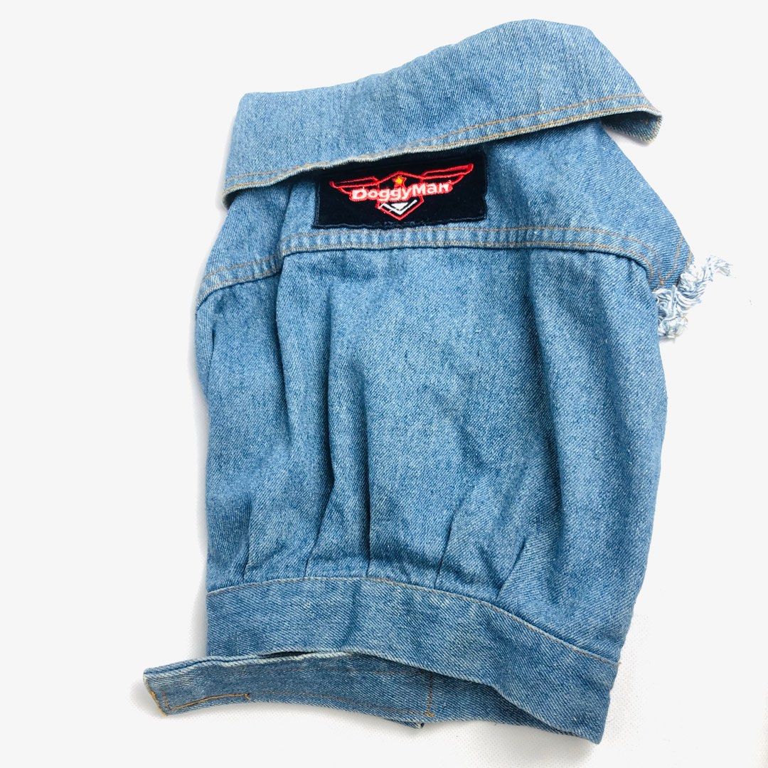 DoggyMan Rockstar Distressed Denim Vest Pet Supplies Homes Other Pet Accessories on Carousell