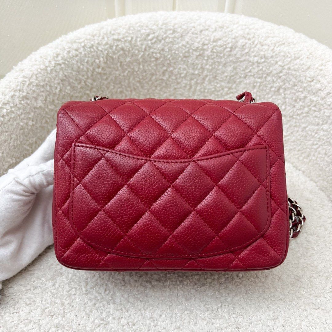 Est Retail 7200 Chanel Classic Square Mini Flap in Red Caviar and SHW Luxury Bags Wallets on Carousell