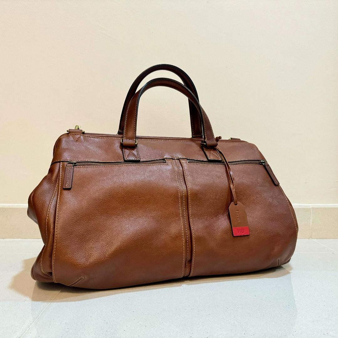 Fossil Defender Leather Duffle Bag Hobbies Toys Travel Luggage on Carousell
