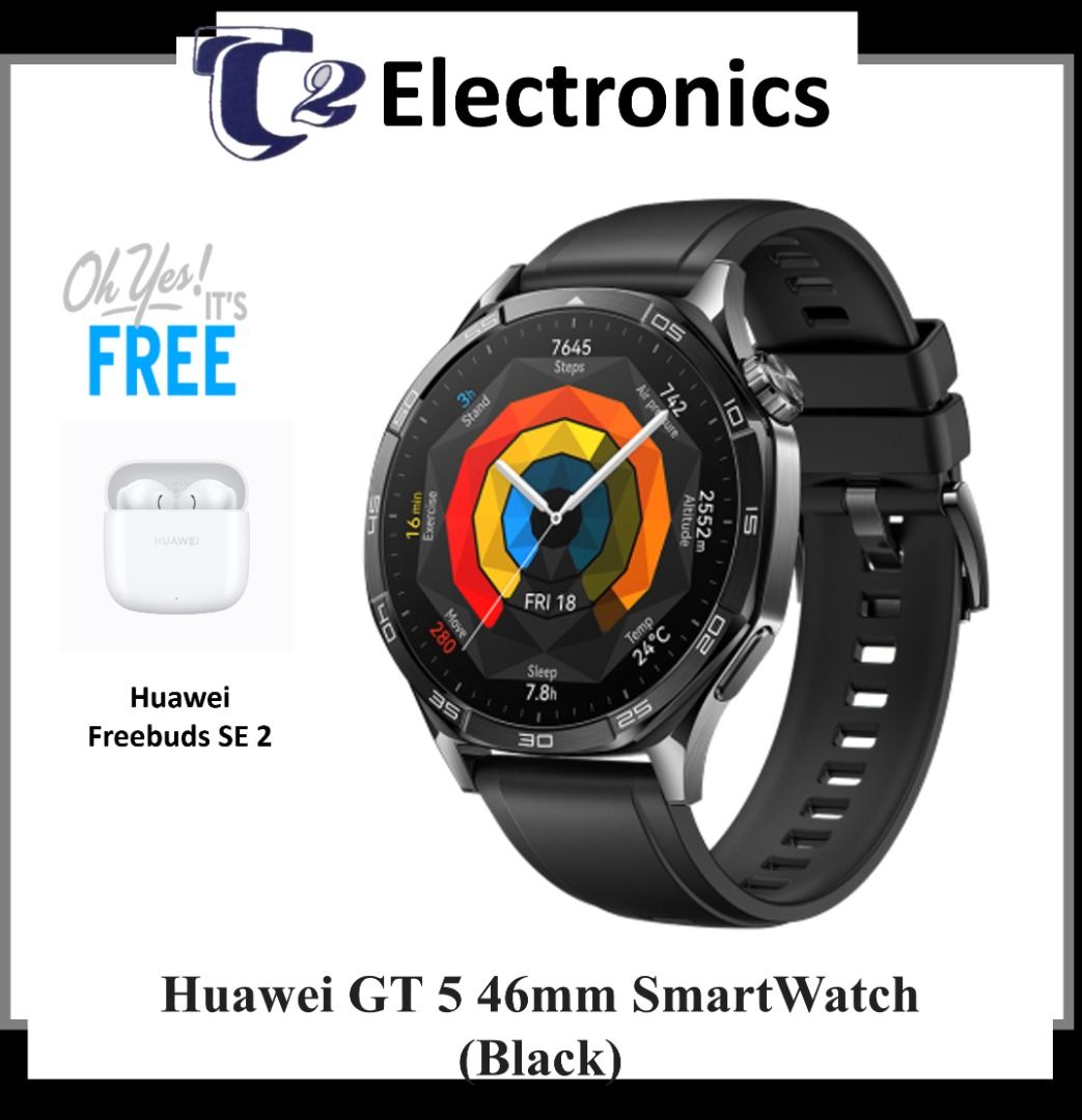 Huawei Watch GT 5 Pro 46mm Smartwatch All New Running and Cycling Experience Sharp Edged Design T2 Electronics Mobile Phones Gadgets Wearables Smart Watches on Carousell