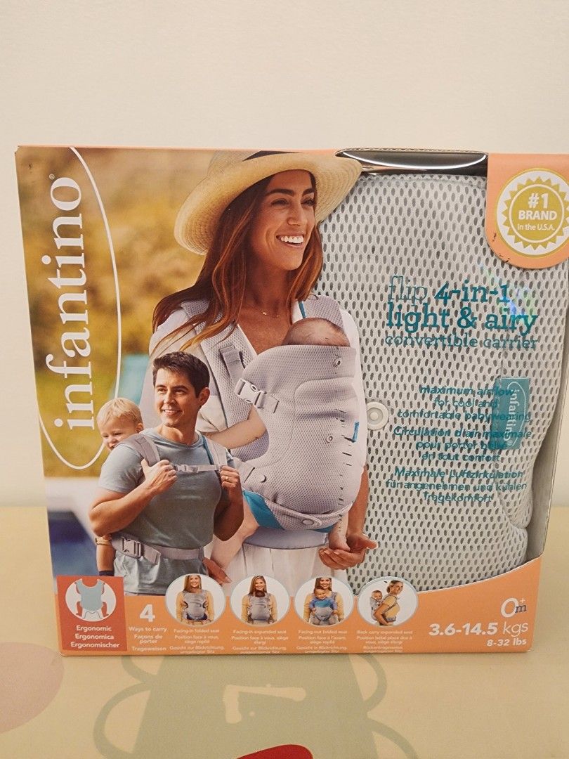 infantino baby carrier (Category: Carriers & Slings) located in Manila. Submitted by wardrobemanila (Listing ID 1338749296, Image 1). Description: brand new baby carrier bought for 3k pwede pang gift kasi brand new rfs: I used a different brand..