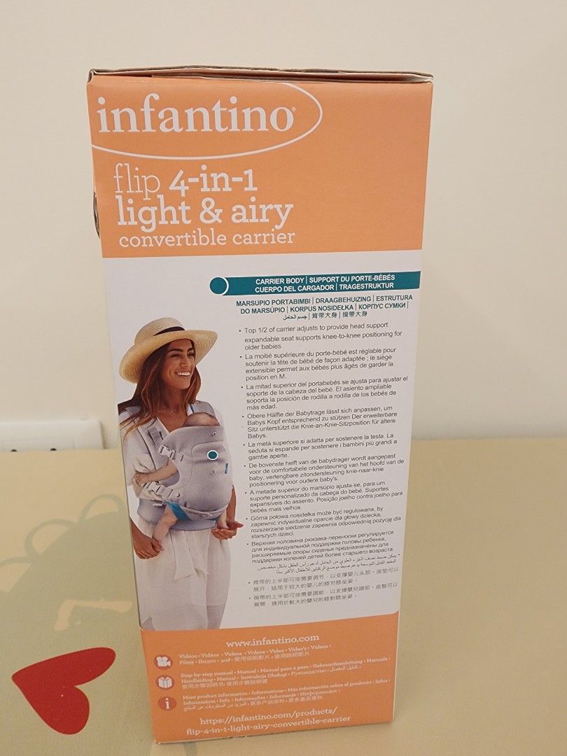 infantino baby carrier (Category: Carriers & Slings) located in Manila. Submitted by wardrobemanila (Listing ID 1338749296, Image 3). Description: brand new baby carrier bought for 3k pwede pang gift kasi brand new rfs: I used a different brand..