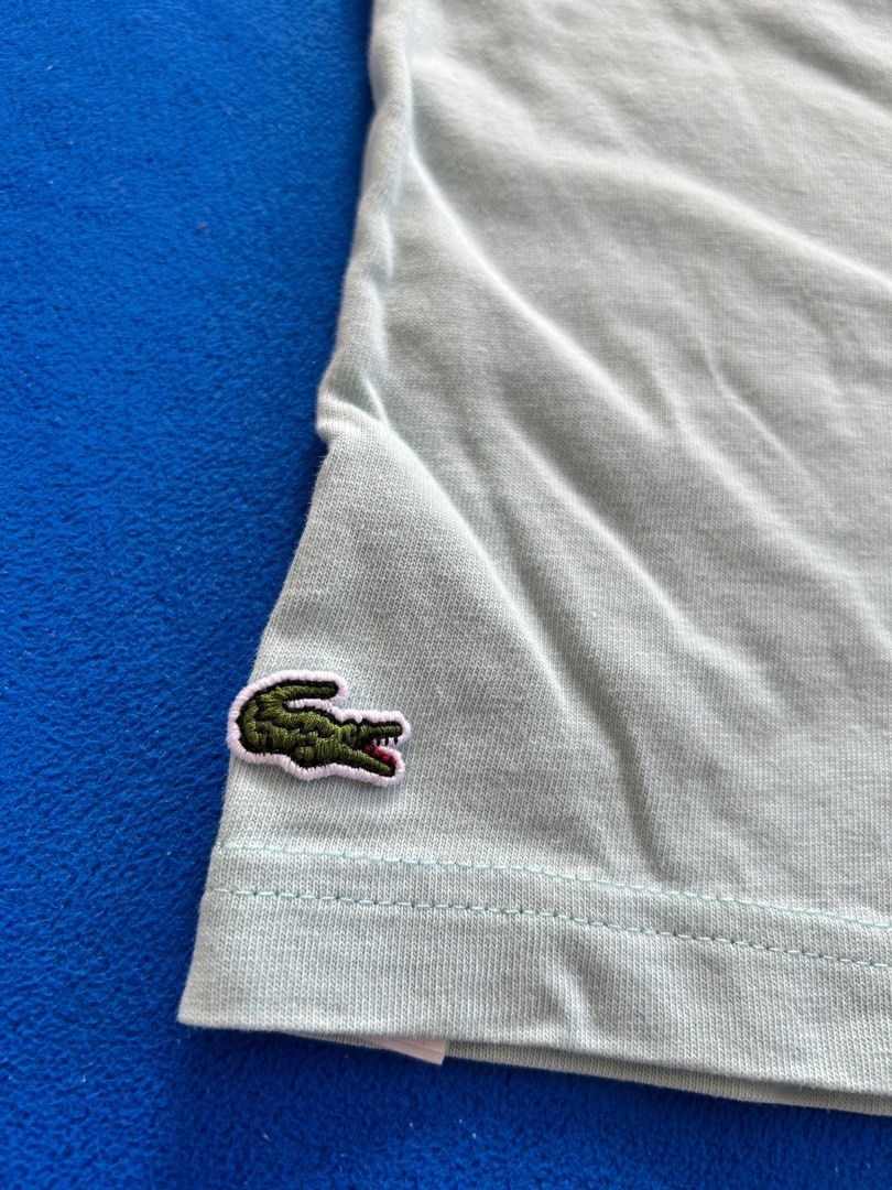 Lacoste Toddler Boy Oversized Shirt (Category: Babies & Kids Fashion) located in Lipa City. Submitted by bituinpreloved (Listing ID 1338661868, Image 3). Description: Lacoste Oversized Shirt for Toddlers color: mint green size: 2y (runs big) **almost new**.