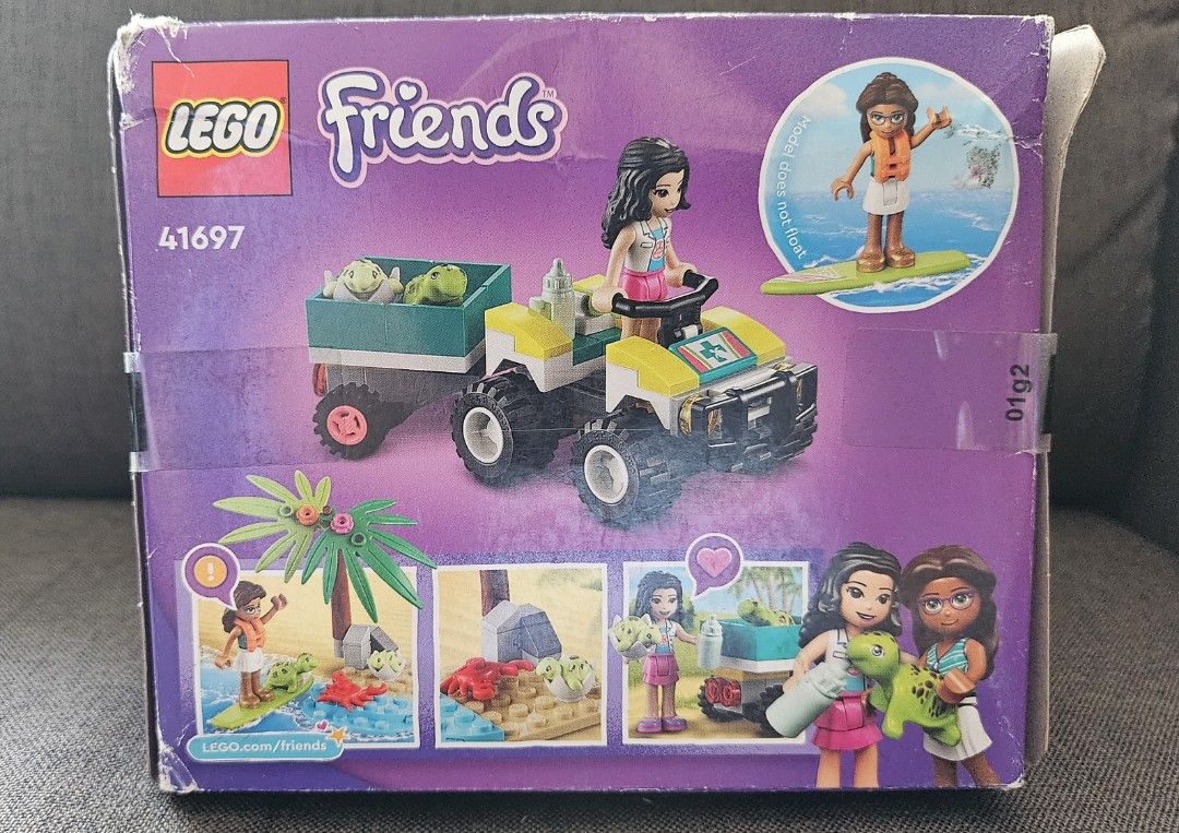 Lego Friends Turtle Protection Vehicle (Category: Lego & Building Sets) located in Quezon City. Submitted by thebrickingpoint (Listing ID 1338690642, Image 2). Description: Original Lego. Box not mint. Sealed box. 41697 Turtle Protection Vehicle. Location: beside Rob Magnolia, QC Can ship nationwide via Gogo Express.