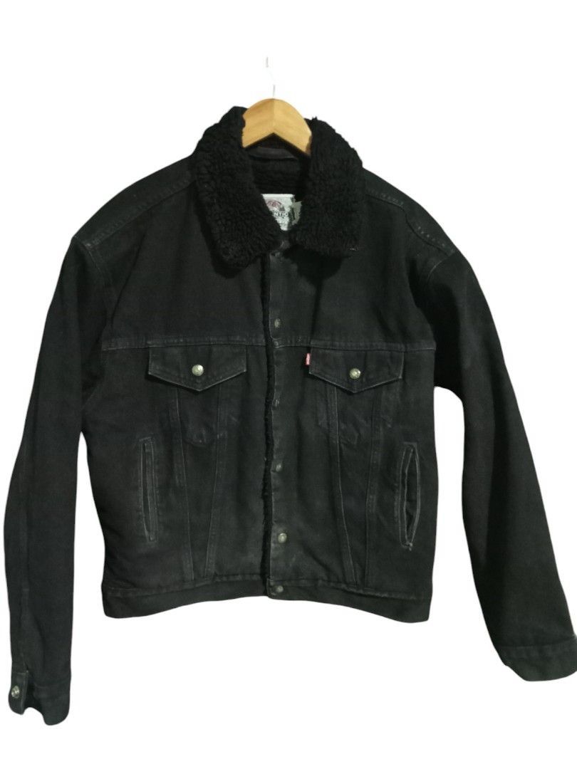 Vintage black levis jacket hot sale
