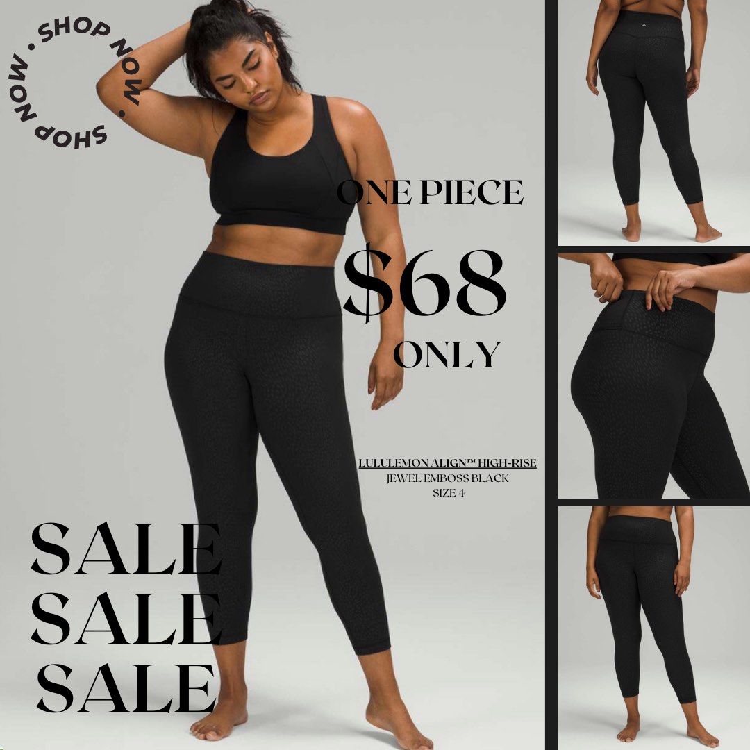 Lululemon leggings Align HighRise Size 4 JEWEL EMBOSS BLACK Women s Fashion Activewear on Carousell