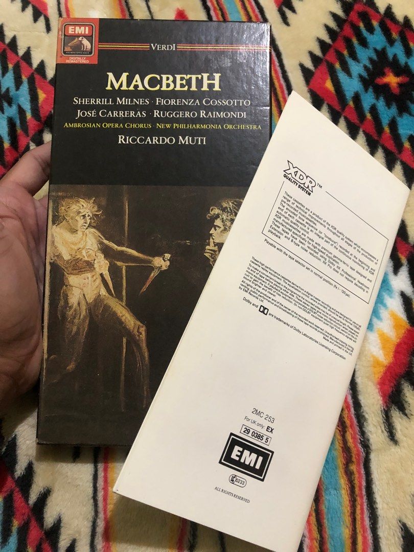 Macbeth cassette tapes riccardo muti (Category: Portable Audio Accessories) located in Quezon City. Submitted by markgolveo (Listing ID 1338650946, Image 1). Description: Macbeth cassette tapes riccardo muti Tested working.