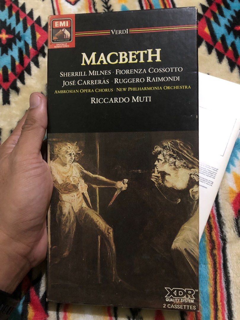 Macbeth cassette tapes riccardo muti (Category: Portable Audio Accessories) located in Quezon City. Submitted by markgolveo (Listing ID 1338650946, Image 2). Description: Macbeth cassette tapes riccardo muti Tested working.