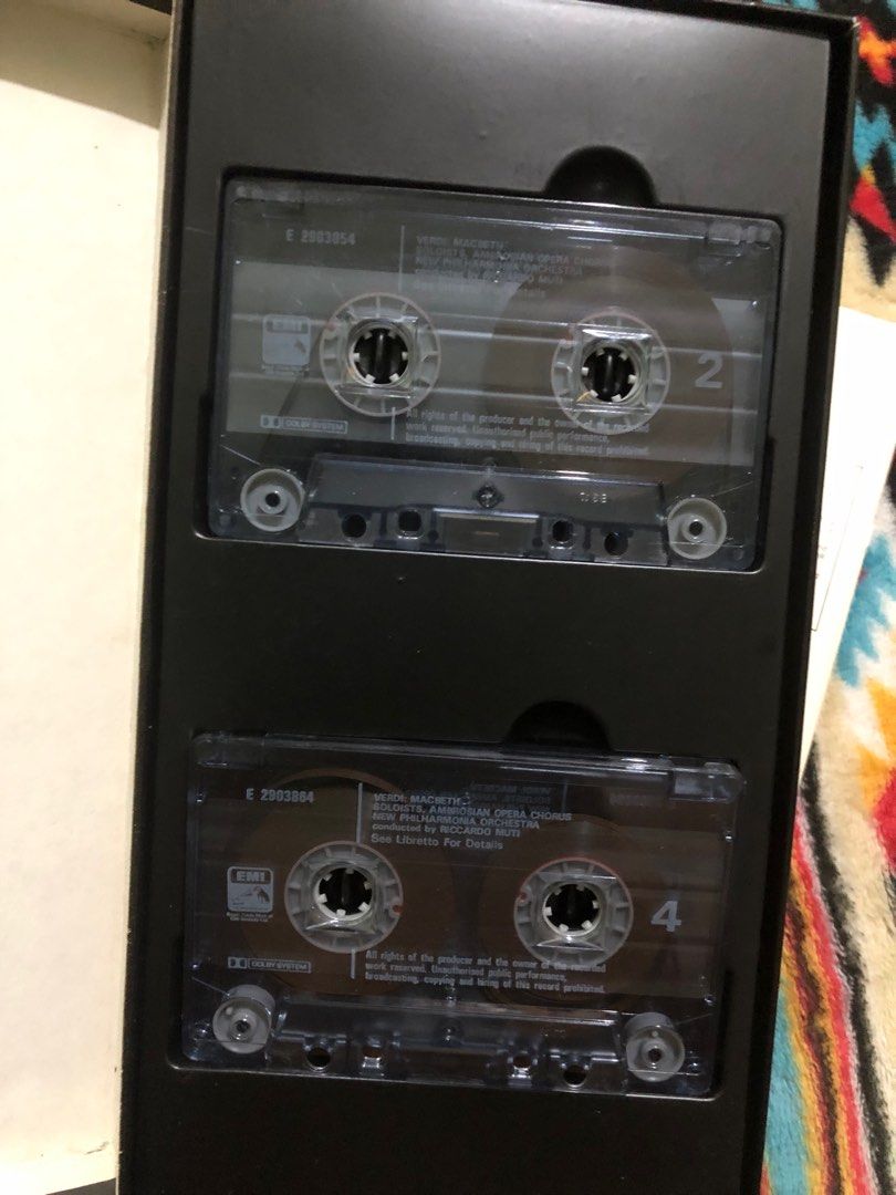 Macbeth cassette tapes riccardo muti (Category: Portable Audio Accessories) located in Quezon City. Submitted by markgolveo (Listing ID 1338650946, Image 3). Description: Macbeth cassette tapes riccardo muti Tested working.