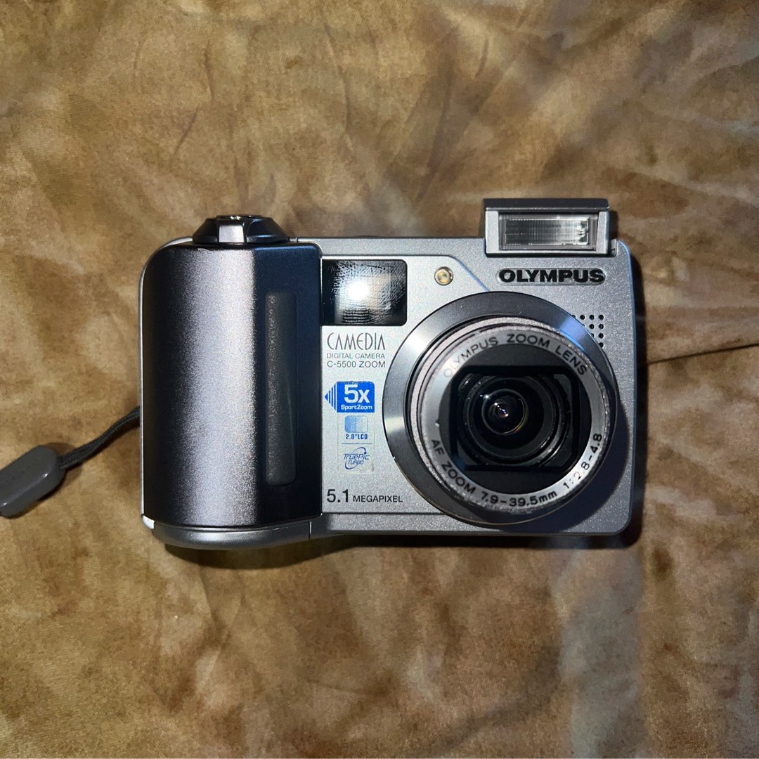 Olympus C-5500 Digital Camera Digicam Tested Silver Rare Popup Flash ...