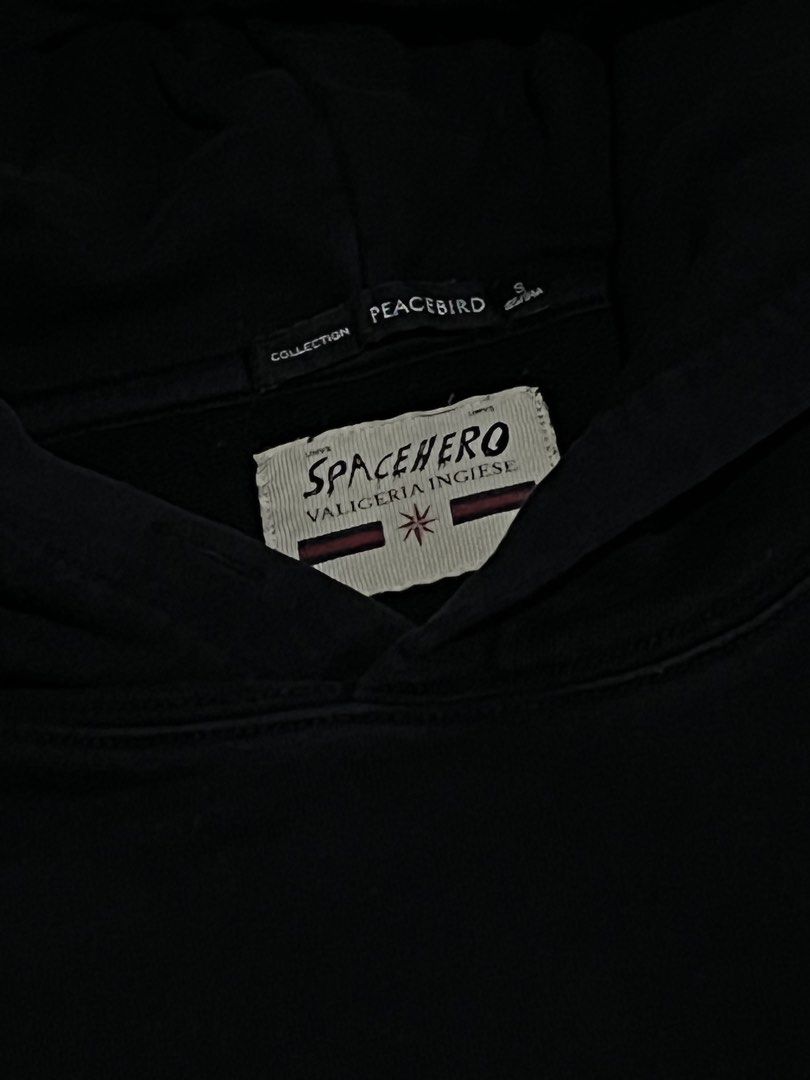PEACEBIRD SPACEHERO BLACK HOODIES (Category: Coats, Jackets and Outerwear) located in Manila. Submitted by wanavvy (Listing ID 1338659020, Image 3). Description: Size SMALL 165/34A on tag Fits to medium body size .
