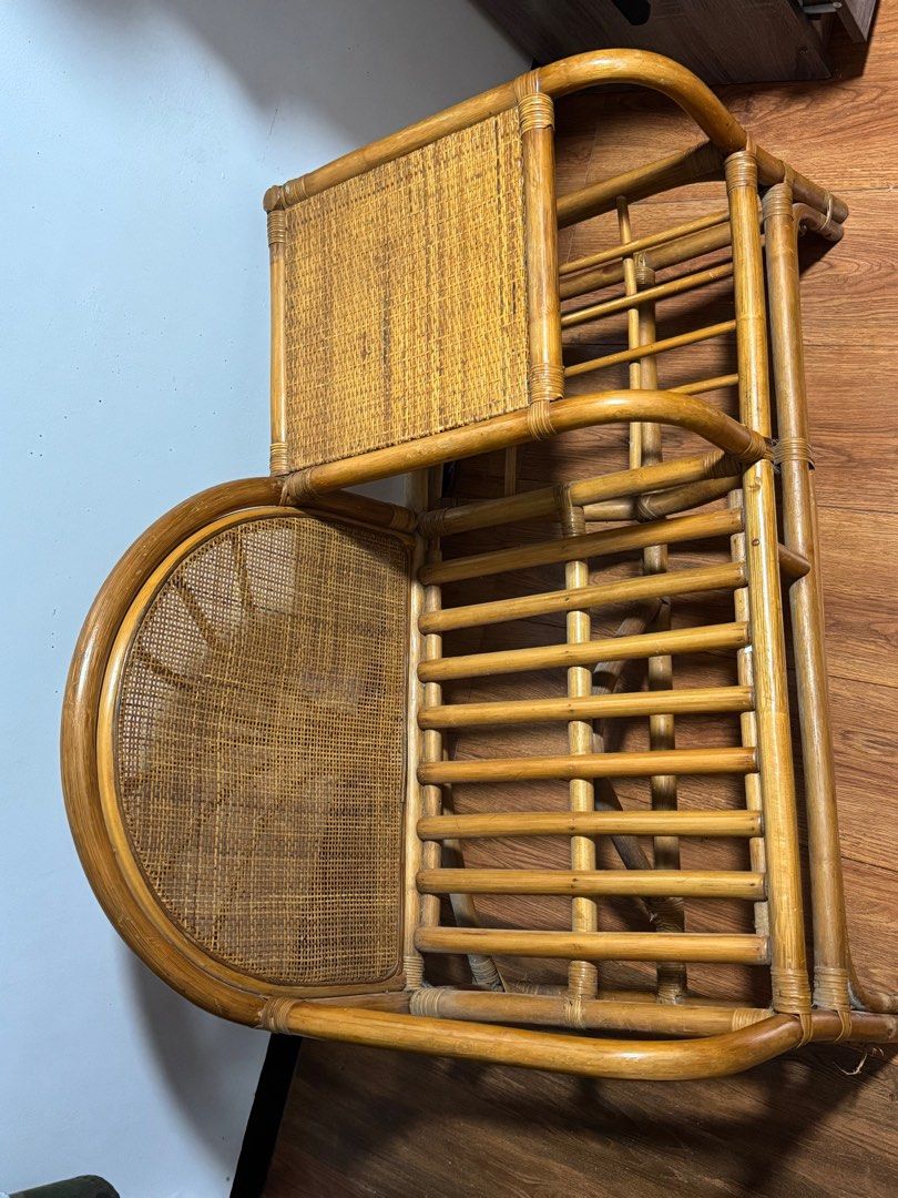 Rattan Coffee Nook (Category: Chairs) located in Bacoor. Submitted by hnnmax (Listing ID 1338809579, Image 2). Description: As is RFS: Decluttering Mini bench - fits adult Like a solo chair with attached table Dual purpose side table with slot for magazines or anything you prefer to place.
