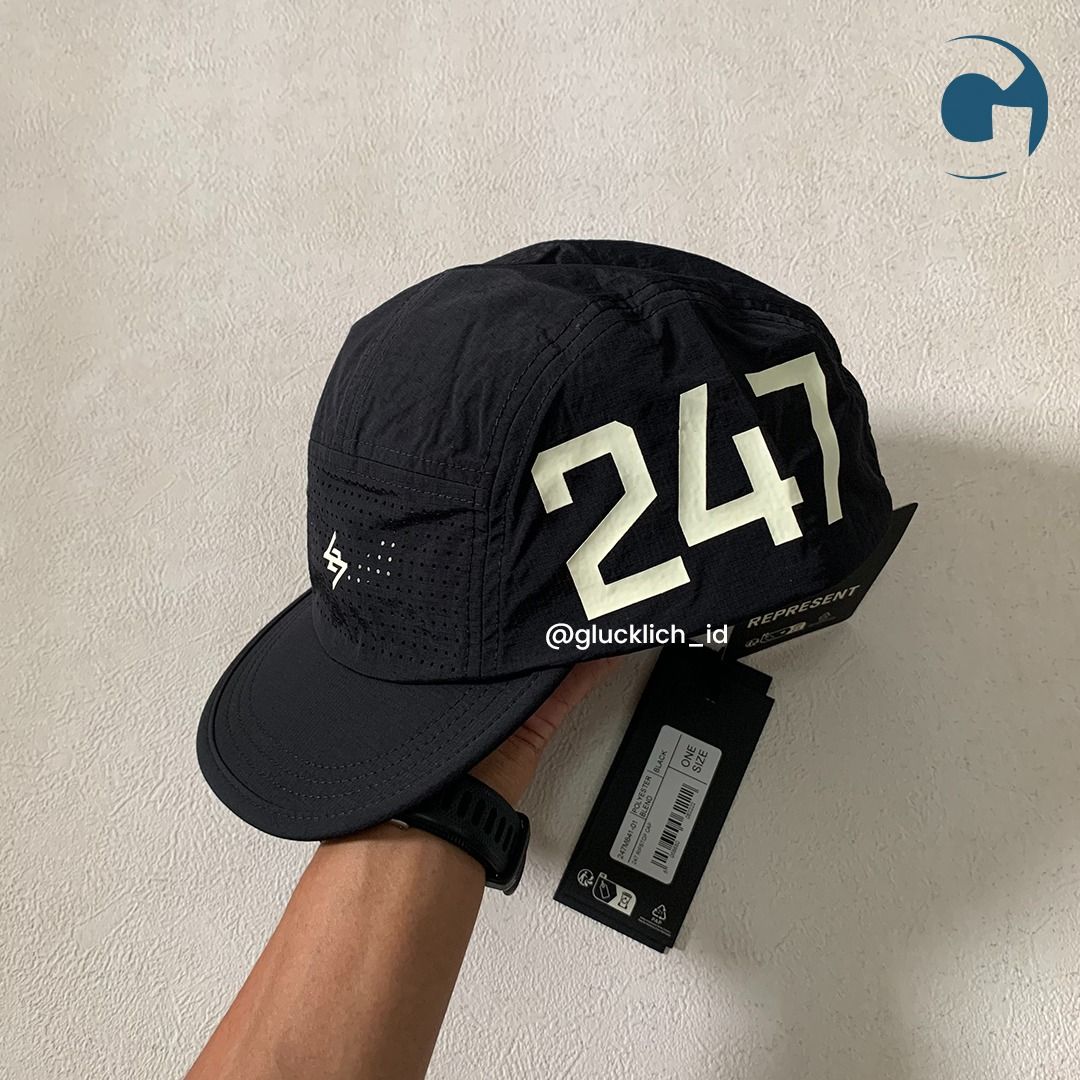 Represent 247, Ripstop 5 Panel Cap in Black, Fesyen Pria, Aksesoris ...