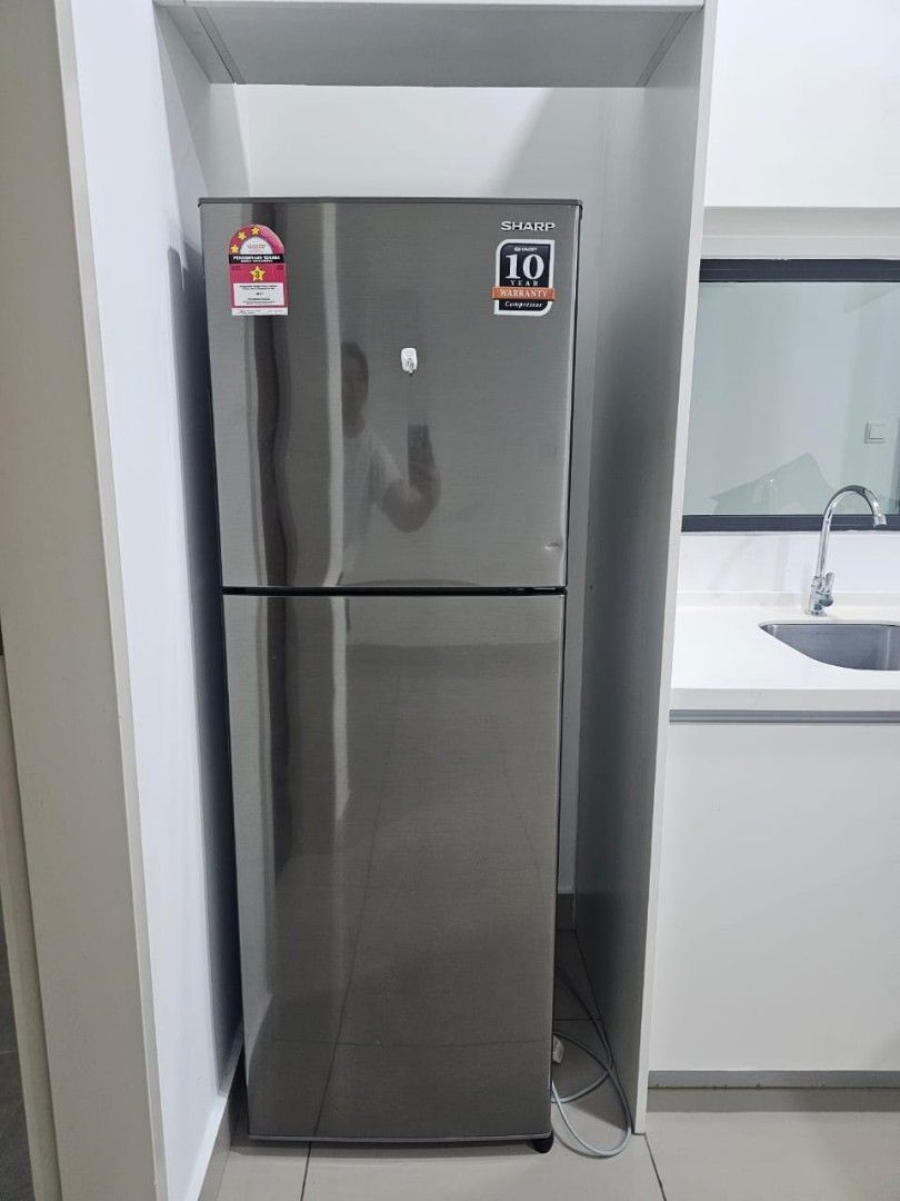 SHARP refridgerator (Category: Refrigerators & Freezers) located in Kuala Lumpur. Submitted by preloved48 (Listing ID 1338664588, Image 1). Description: Condition 10/10 Already disinfected and cleaned.