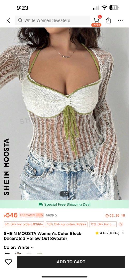 Shein top (Category: Others Tops) located in Pasig City. Submitted by declutterwks (Listing ID 1338776123, Image 1). Description: Size small Loc: pasig.
