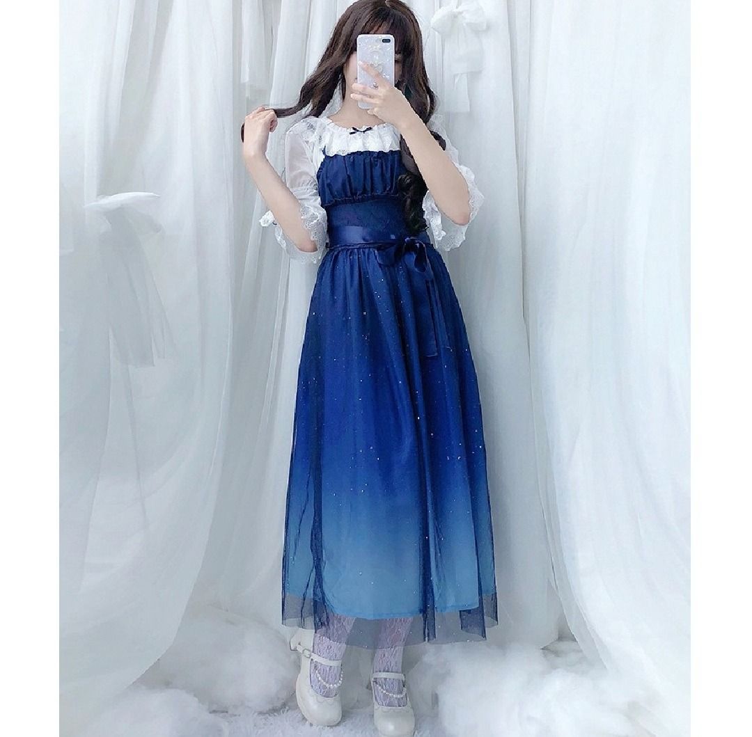 Taobao Starry Sky Lolita Dress Set Women s Fashion Dresses Sets Sets or Coordinates on Carousell
