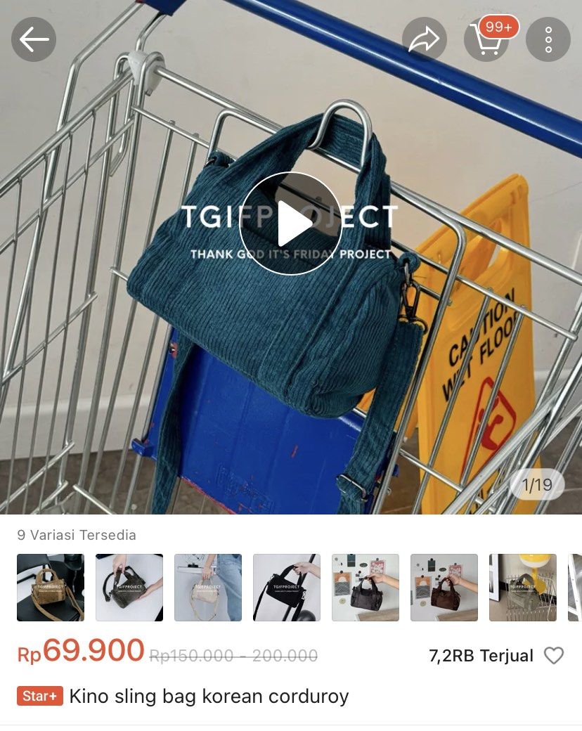 TGIF Kino sling bag original new bundling 100 take all