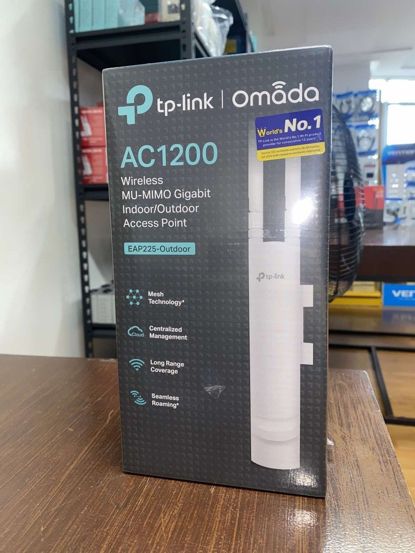 TP-Link EAP225 AC1200 Wireless MU-MIMO Gigabit Outdoor Access Point (Category: Networking) located in Pasig City. Submitted by techubstoreandaccessories (Listing ID 1338789123, Image 1). Description: TP-Link EAP225 AC1200 Wireless MU-MIMO Gigabit Outdoor Access Point Ready for Pick Up / Delivery ‼️ 📌 DETAILS: ✅Actual Picture Posted. ✅BRAND NEW & ORIGINAL. ✅7 Days Replacement for Factory Defects and 1year Warranty. (Terms and conditions apply) --