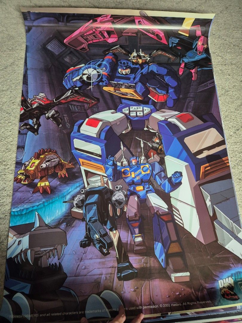 Transformers Dreamwave posters 2002 Soundwave Perceptor OOP rare (Category: Vintage Collectibles) located in Quezon City. Submitted by cescpistol (Listing ID 1338697451, Image 1). Description: Selling my vintage TF DreamWave maxi posters approximately 26.5" x 39.5". These are from the original run and are not reprints. These have not been displayed but given the age in storage, there might be some minor flaws around the edges. Soundwave - 1600 pe