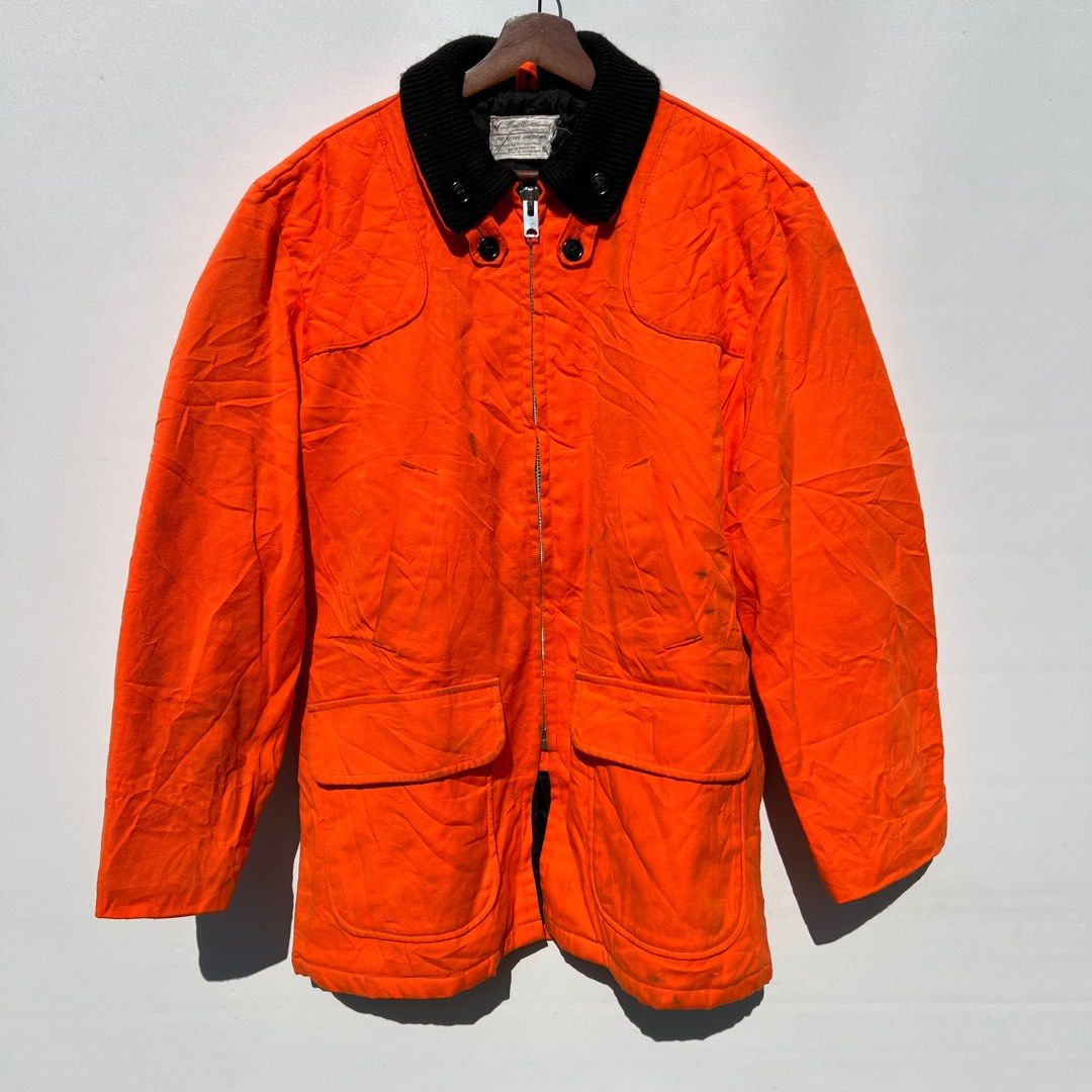 Vintage Sears Roebuck Ted Williams Orange Hunting Jacket Mens L Men s Fashion Coats Jackets and Outerwear on Carousell