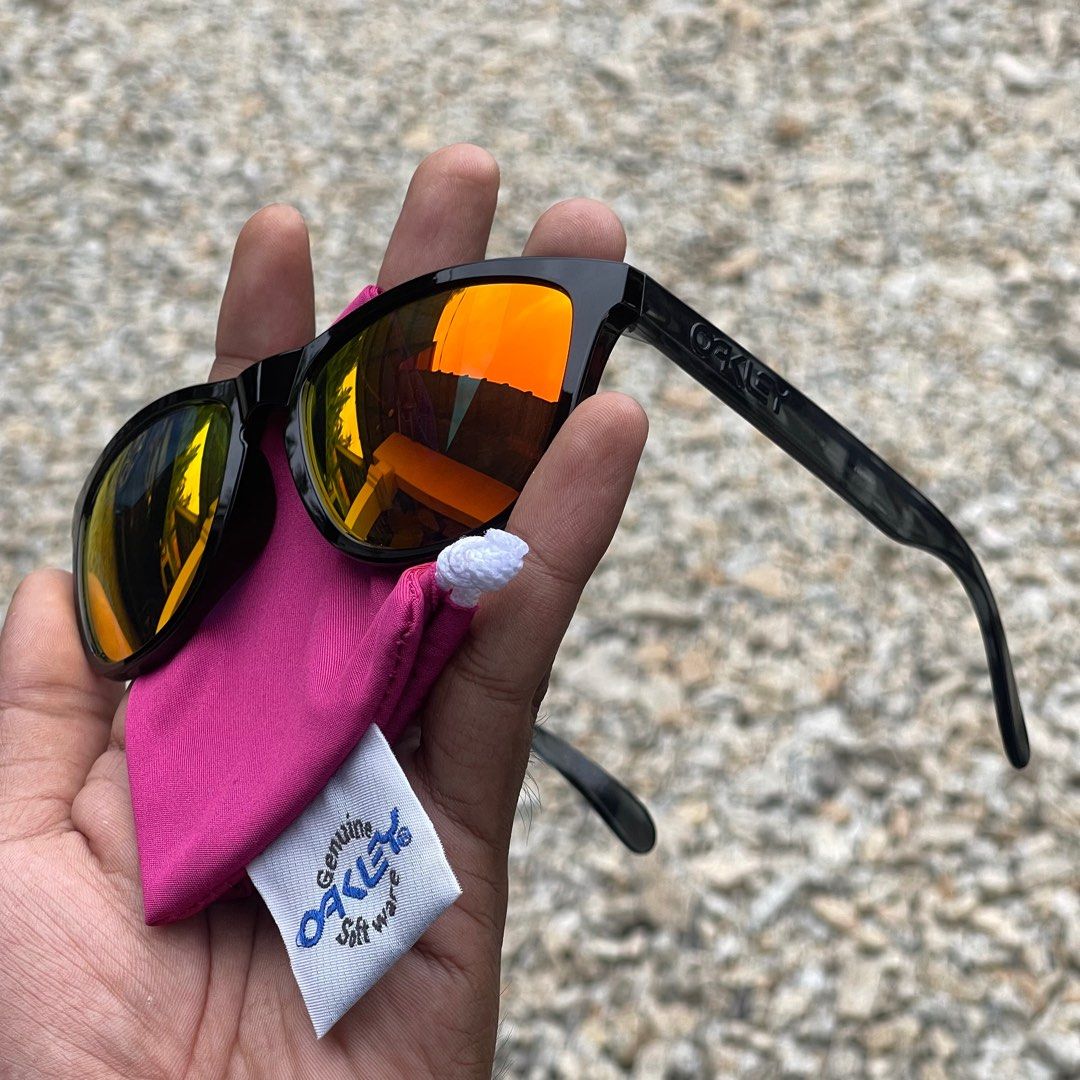 ORIGINAL USA OAKLEY FROGSKINS POLISHED BLACK ACID TORTOISE BLACK CUSTOM SUNGLASSES SUNGLASS CERMIN MATA KACA MATA SPEC SPEK
