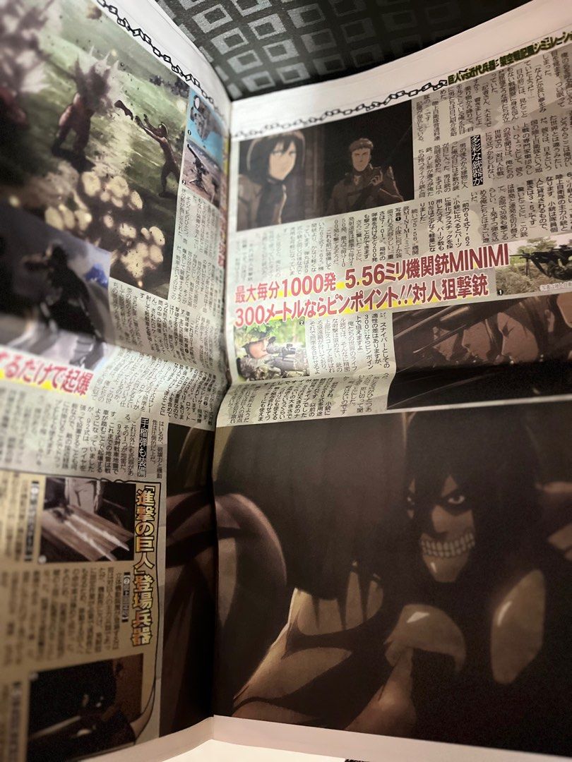 Attack on Titan AOT Authentic Newspaper Levi Eren Mikasa (Category: Comics & Manga) located in Minalin. Submitted by deisenpaii (Listing ID 1338984913, Image 3). Description: P250 Can get for free if getting 1k+ priced AOT merchs from my listing. MOP: Maya, Gcash, Gotyme MOD: SCO only.