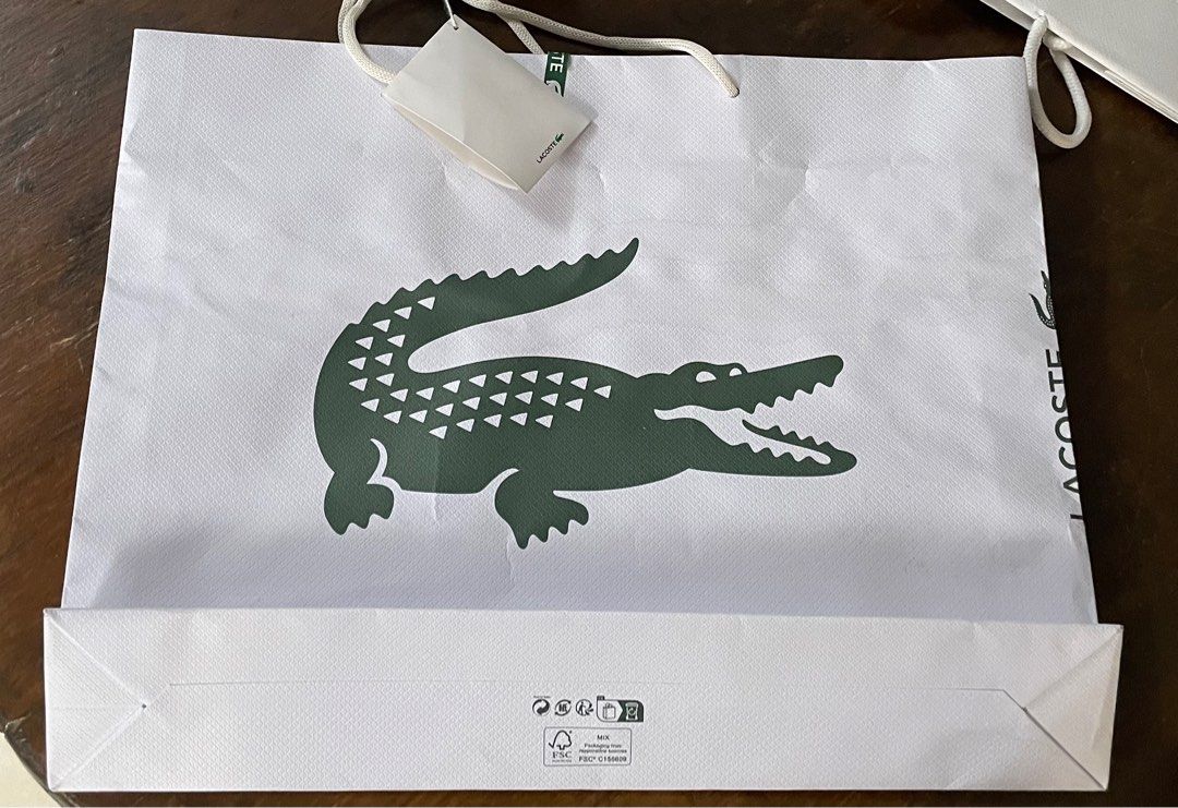 SALE Authentic Lacoste 2024 Textured Paper bag Luxury Bags Wallets on Carousell