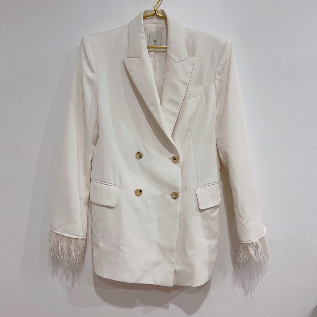 Women's Fashion Veet Small Ostrich Feather Blazers main image 1