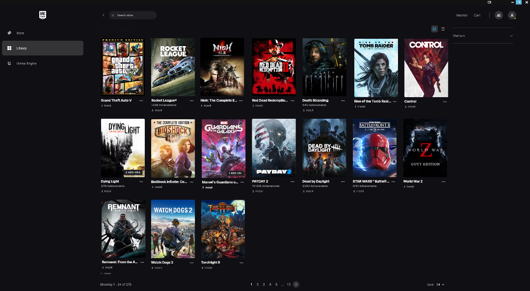 Epic Games Account (rdr2, gta v, watch dog 2, tomb raider and more ...