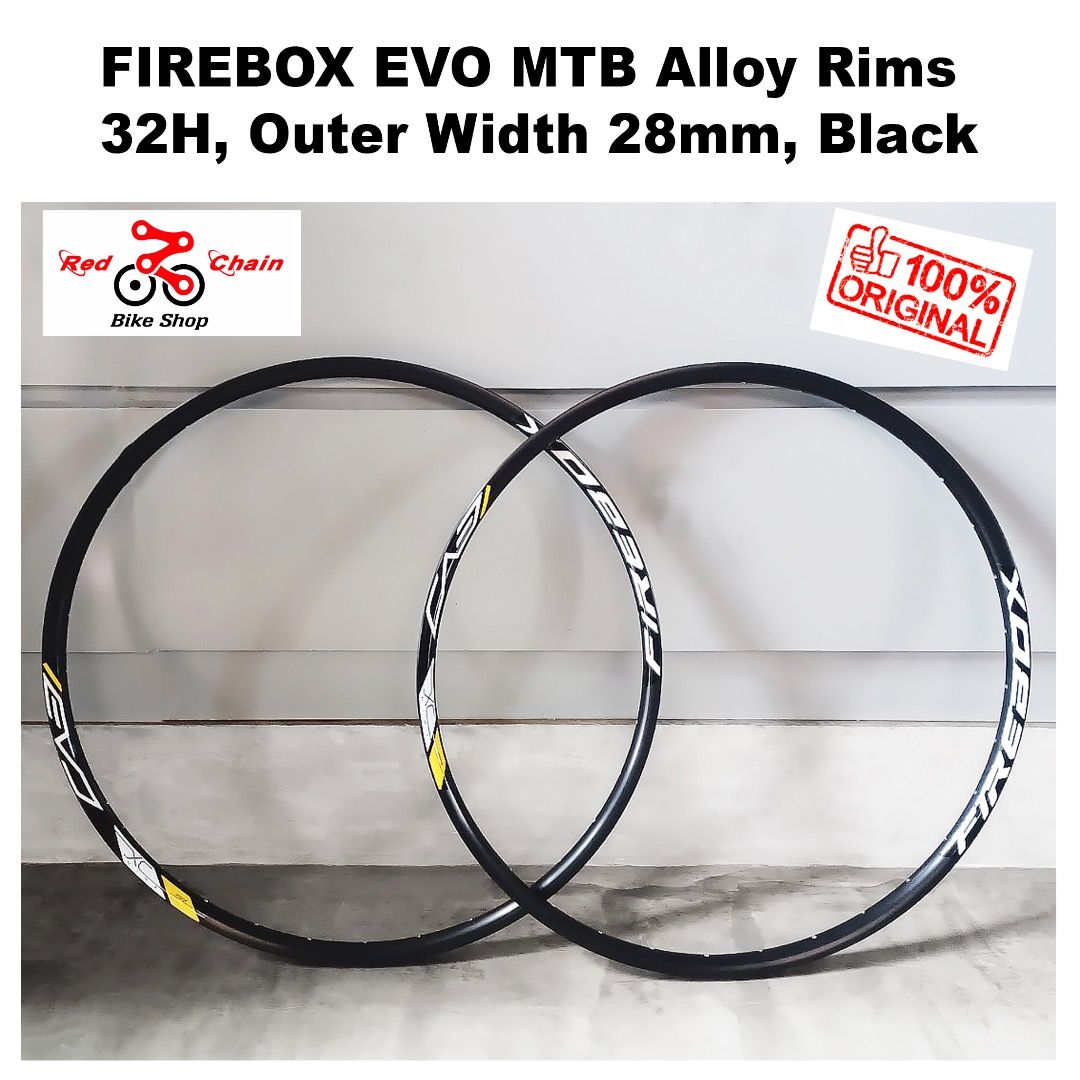FIREBOX EVO Tubeless MTB Rim Evo 29”, Alloy, 32H, Outer Width 28 mm ...