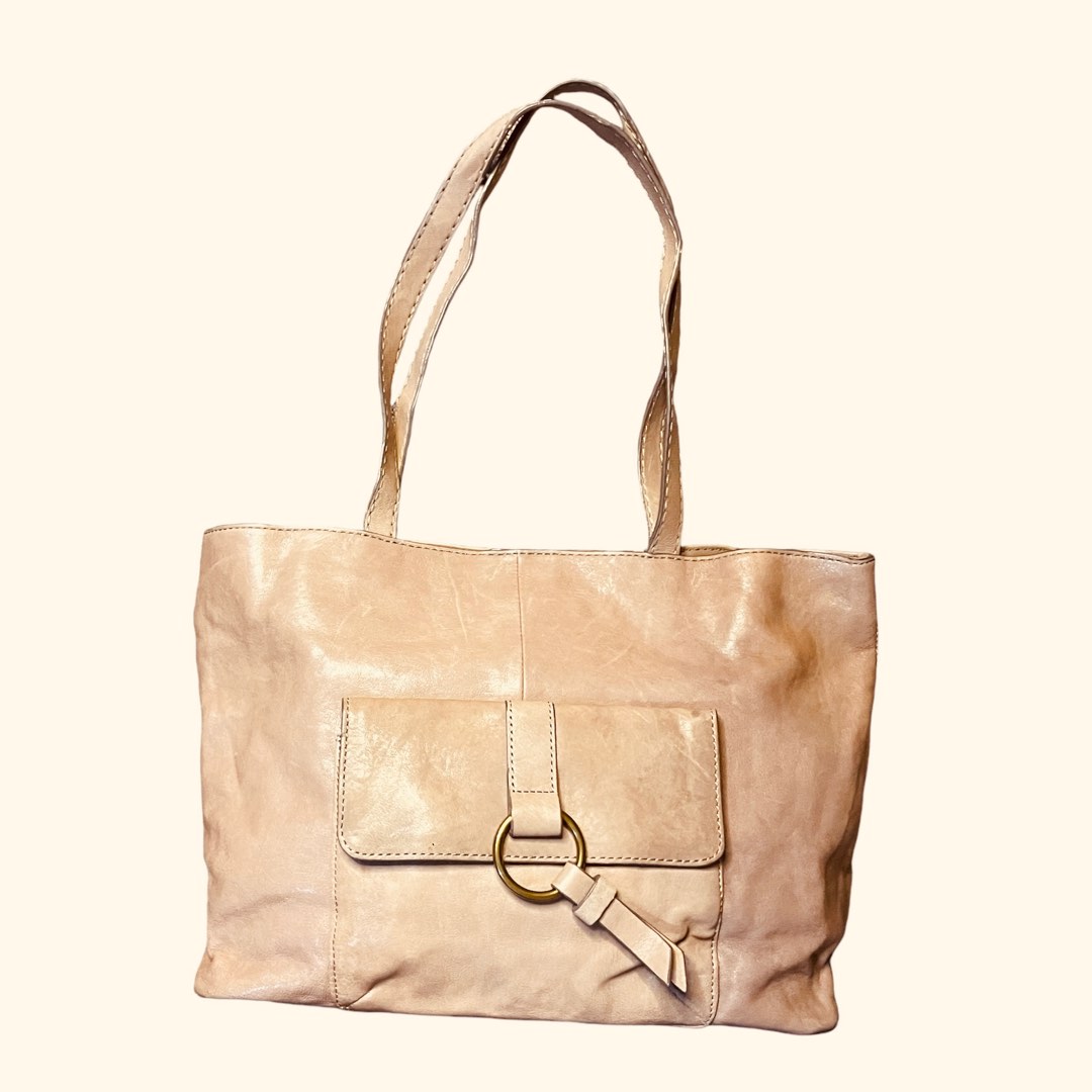 FRYE Madison Harness genuine leather Tote Shoulder bag in Taupe