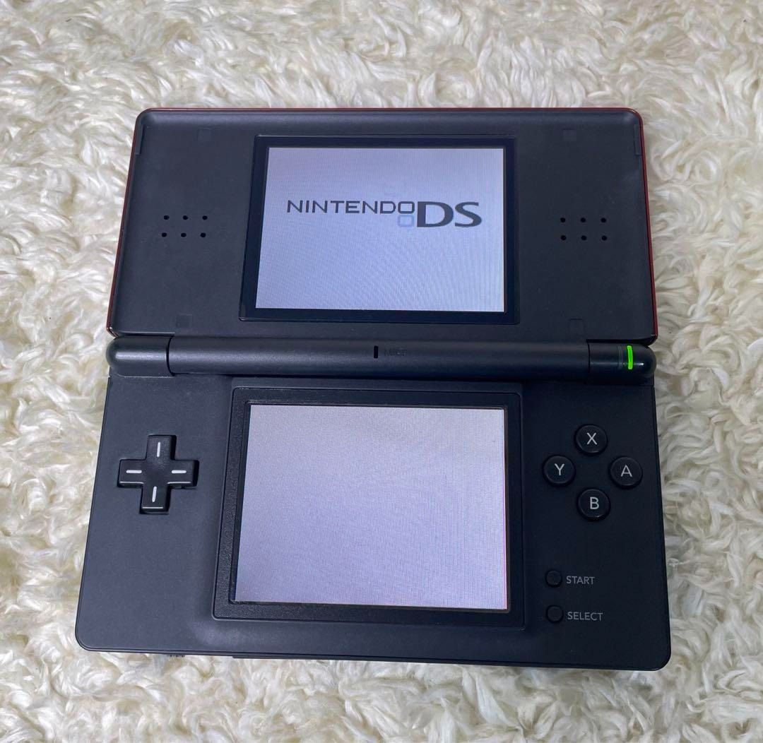 [Good Condition] Nintendo DS Lite Crimson Black with box and ...