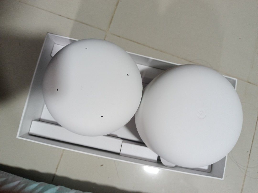 Google Nest Wifi (Category: Networking) located in Pasig City. Submitted by Mpatron (Listing ID 1338834160, Image 3). Description: 1 Router 1 Wifi Point never been use open box extra unit Pasig area pickup..