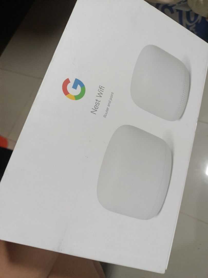 Google Nest Wifi (Category: Networking) located in Pasig City. Submitted by Mpatron (Listing ID 1338834160, Image 1). Description: 1 Router 1 Wifi Point never been use open box extra unit Pasig area pickup..