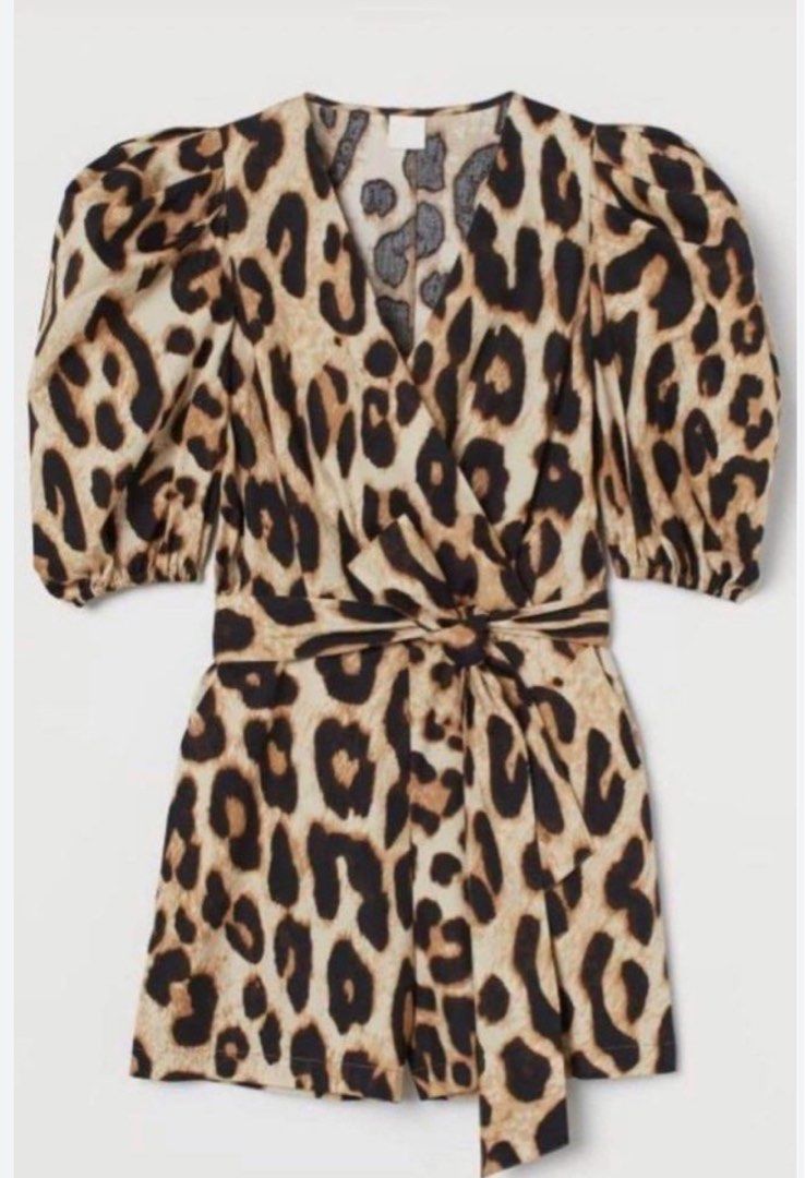 H&m leopard romper 2025