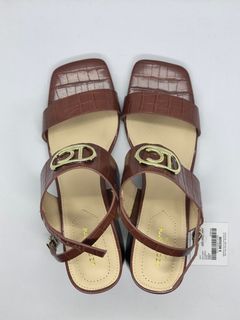 Liz Claiborne Portola Heeled Sandals in Brown Croc Color (Womens - Brand New)