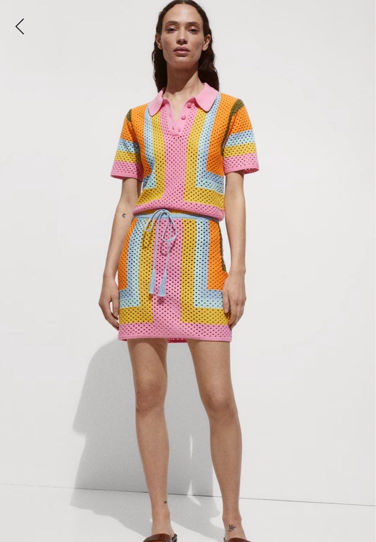 Mango crochet set (Category: Sets or Coordinates) located in Pasig City. Submitted by ksann (Listing ID 1338886303, Image 1). Description: Brand new tops Xs-Med frame skirt medium stretchable eta December 8.