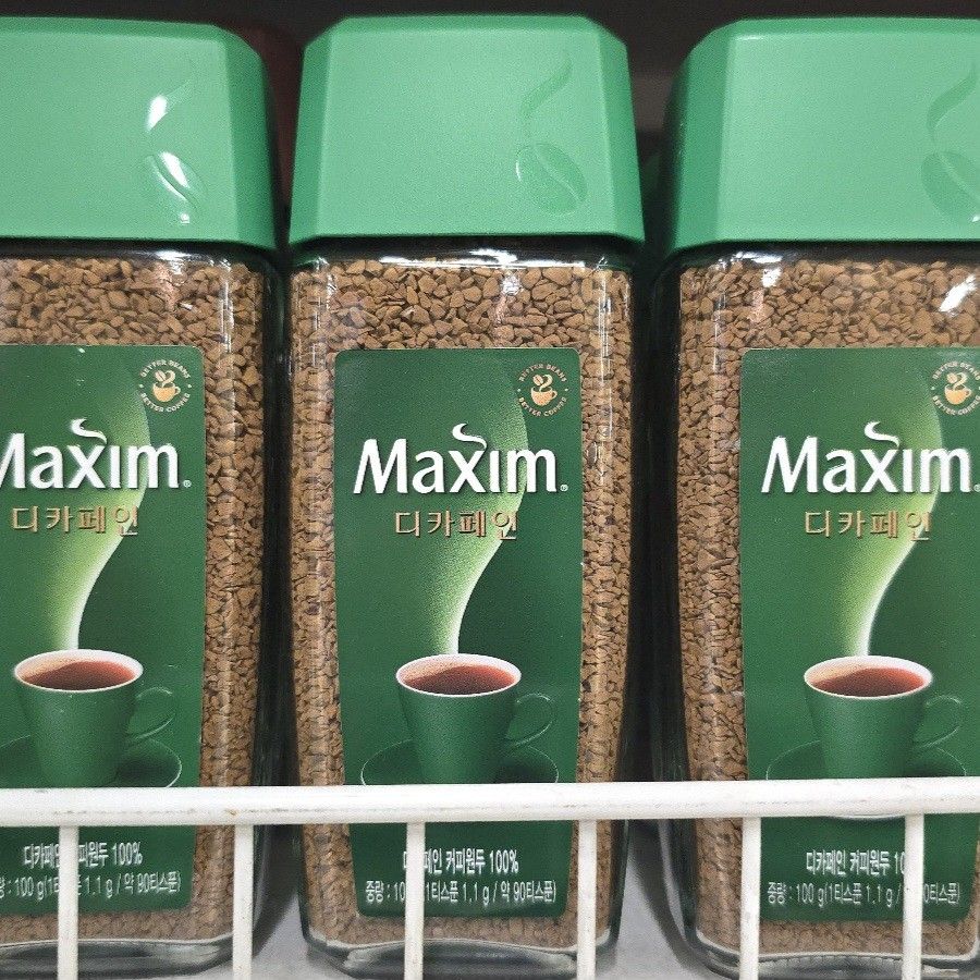 Maxim Coffee Granules Decaf 100g (Category: Beverages) located in Cainta. Submitted by shopchelonline (Listing ID 1338937372, Image 1). Description: Maxim Coffee Granules Decaf 100g 🛒895.00 each(all in) + LSF 💎Pre-order - NO RUSH SHIPPING 💎Korea Pasabuy - NORMAL ETA ✅️Papago Translate 💎Colors may vary due to lighting. 💎Availability and price may vary 💎The outer case/box is simply for protecting goods. (Damages such as scratches, discolorati