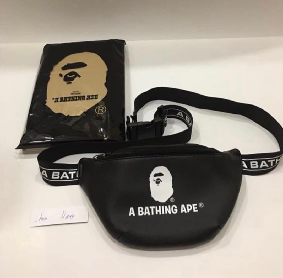 Original Bape magazine leather waist bag