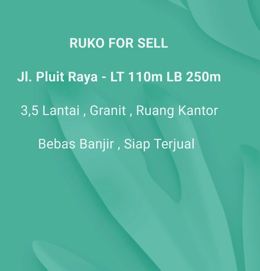 RUKO Pluit Raya , Granit , Murah , SHM, Properti, Dijual di Carousell