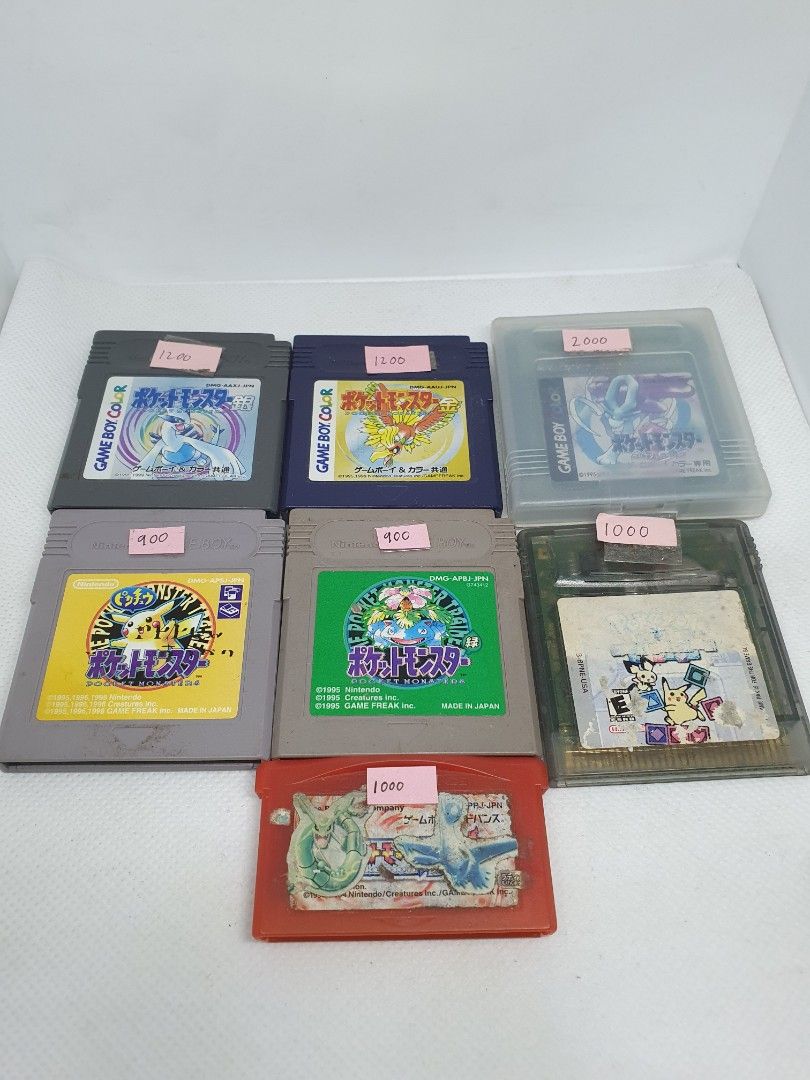 Selling 7 Original Pokemon Gameboy Videogames (Category: Nintendo) located in Quezon City. Submitted by itemsforadoption (Listing ID 1338937562, Image 1). Description: Rfs: Its 2024! Happy New Year! Hoping you have a good year ahead of you! If you have questions feel free to send a message. Though I'll most likely be able to reply from 10am to 8pm. Please be patient and understanding. Decluttering games and items that I've picked up or for friend